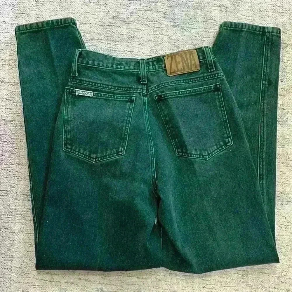 Zena Button fly Green Jeans - Picture 3 of 6
